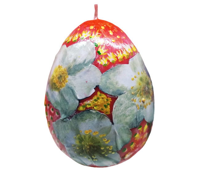 DECOUPAGE ΑΥΓΟ ΚΕΡΙΝΟ ΠΑΣΧΑΛΙΝΟ Ø100x135mm ΛΟΥΛΟΥΔΙΑ 0
