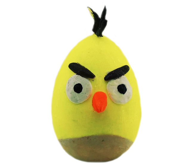 ΖΩΓΡΑΦΙΣΤΟ ΑΥΓΟ ΚΕΡΙΝΟ Ø100x135mm ANGRY BIRDS YELLOW 0