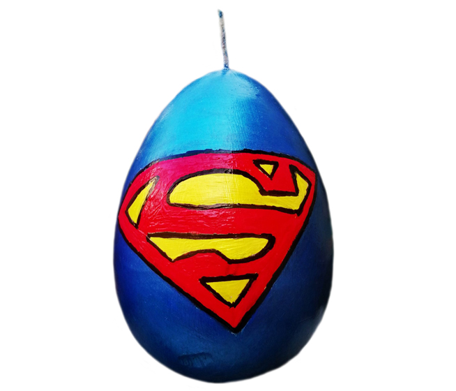 ΖΩΓΡΑΦΙΣΤΟ ΑΥΓΟ ΚΕΡΙΝΟ Ø100x135mm SUPERMAN 0