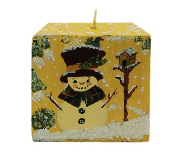 ΖΩΓΡΑΦΙΣΤΟ ΤΕΤΡΑΓΩΝΟ ΚΕΡΙΝΟ 100x100x100mm SNOW MAN 2