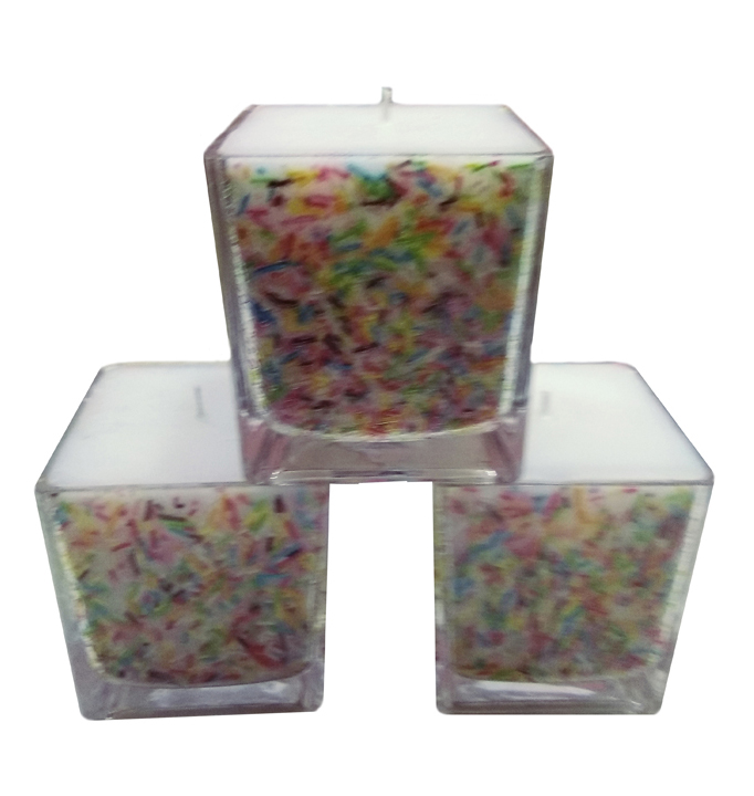 ΣΕΤ 3 ΠΑΙΔΙΚΑ ΚΕΡΙΝΑ ΓΥΑΛΙΝΑ ΒΑΖΑΚΙΑ 80x80x80mm ΜΕ ΚΕΡΙ ΚΑΙ ΧΡΩΜΑΤΑ 0