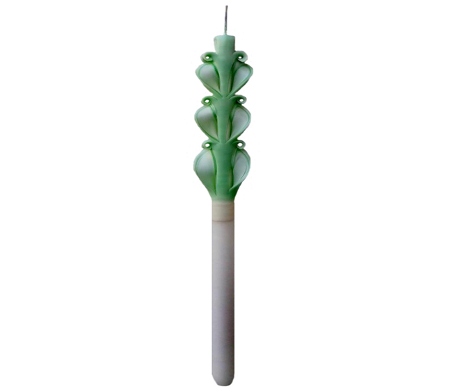 ΛΑΜΠΑΔΑ Ø25x420mm ΣΤΡΟΓΓΥΛΗ SCULP ΠΡΑΣΙΝΟ 0