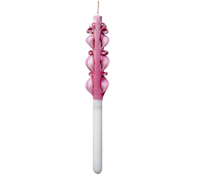 ΛΑΜΠΑΔΑ Ø25x420mm ΣΤΡΟΓΓΥΛΗ SCULP ΡΟΖ Β 0