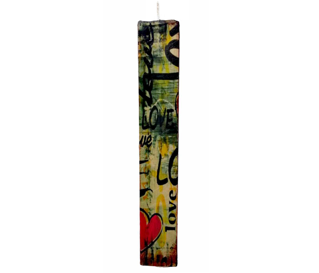 ΛΑΜΠΑΔΑ ΠΛΑΚΕ 20x40x330mm ΖΩΓΡΑΦΙΣΤΗ ΜΕ ΚΑΡΔΙΕΣ LOVE 0