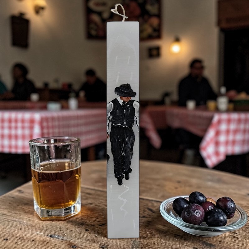 ΛΑΜΠΑΔΑ ΠΛΑΚΕ 20x40x330mm ΖΩΓΡΑΦΙΣΤΗ ΑΝΤΡΑΣ ΜΕ ΓΙΛΕΚΟ Β 09