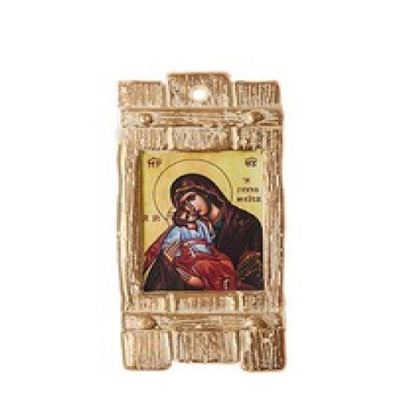ΚΕΡΑΜΙΚΗ ΕΙΚΟΝΑ 100x45x10mm ΣΑΝΙΔΙ ΛΕΥΚΟ ΧΡΥΣΟ